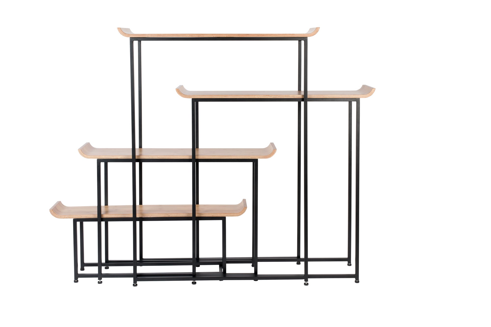 Zuiver Flodka Black & Natural Wood Display Unit